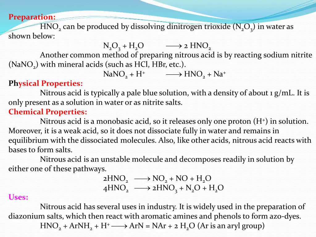 preparation shown below nano 2 with mineral acids