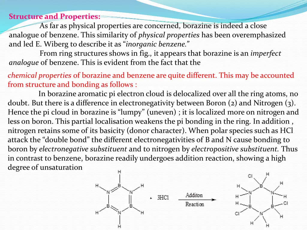 structure and properties as far as physical