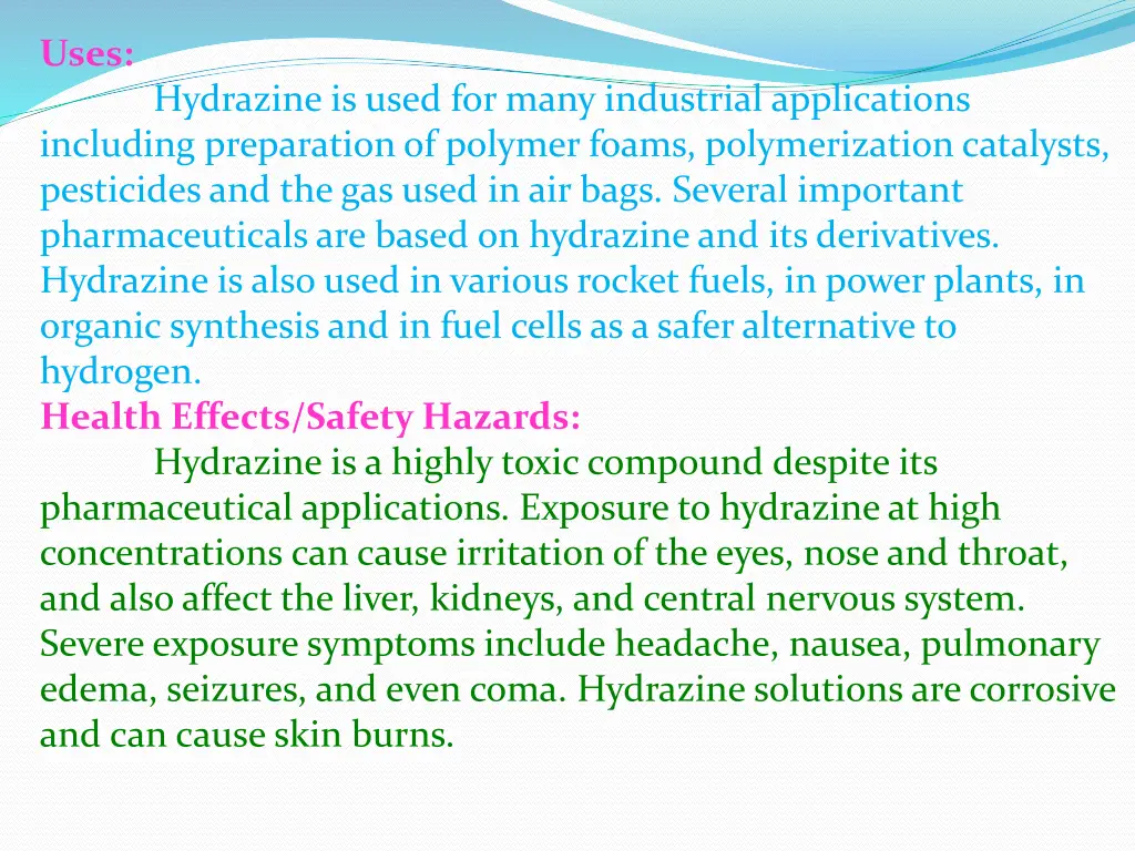 uses including preparation of polymer foams