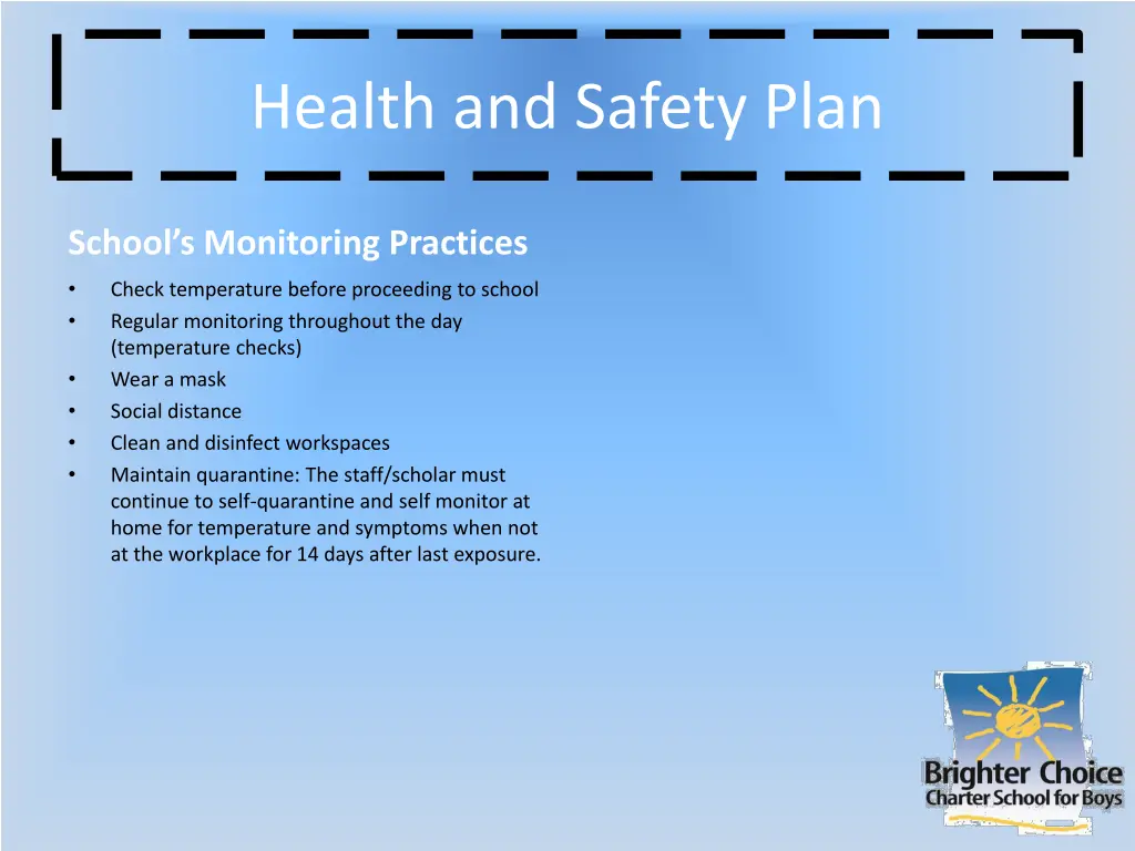 health and safety plan 1