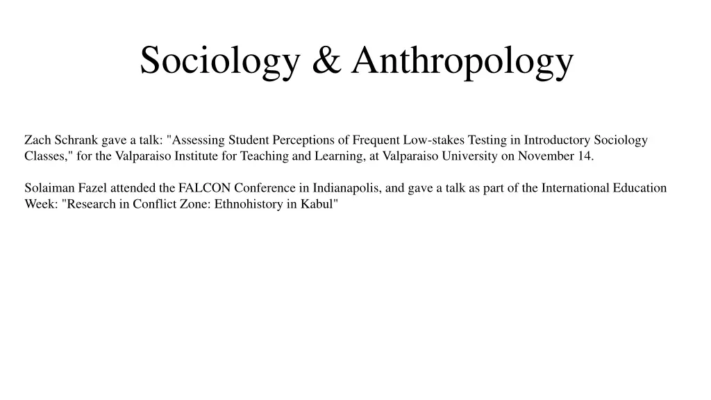 sociology anthropology