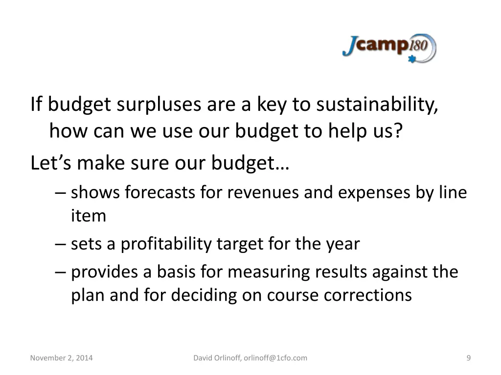 if budget surpluses are a key to sustainability