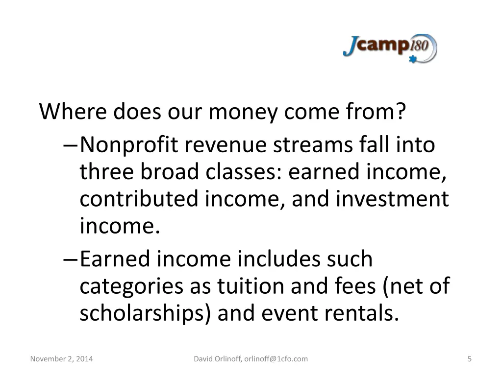 where does our money come from nonprofit revenue