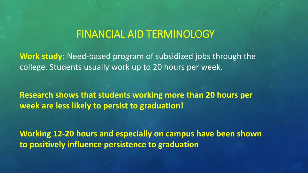 financial aid terminology financial 3