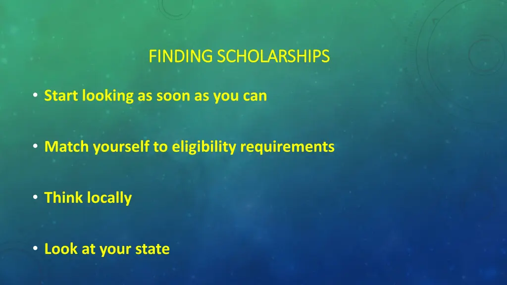 finding scholarships finding scholarships