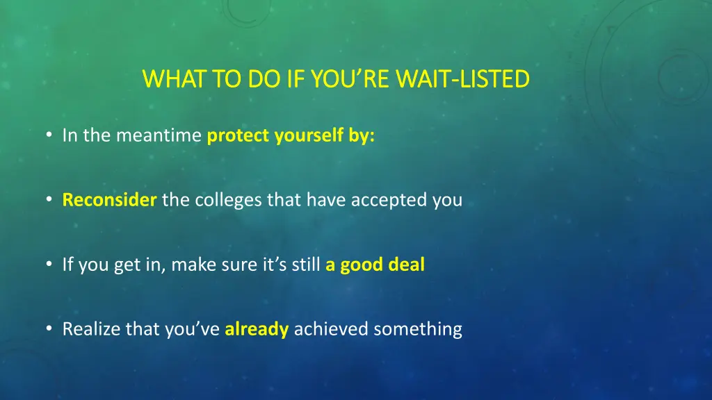 what what to do if you re wait 1