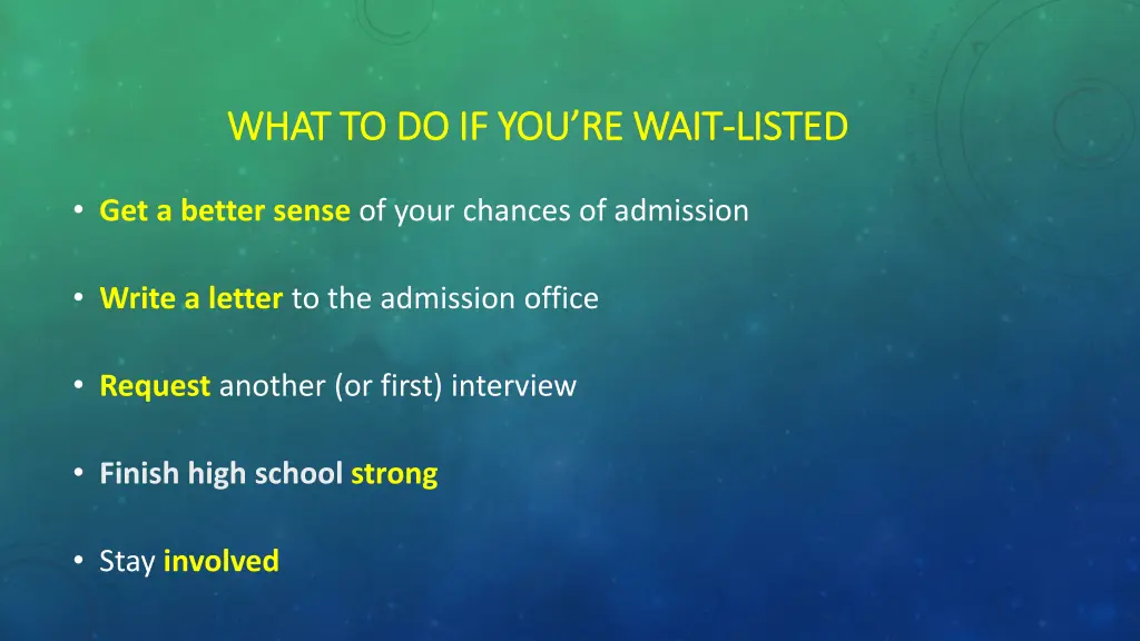 what what to do if you re wait