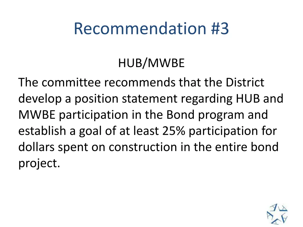 recommendation 3