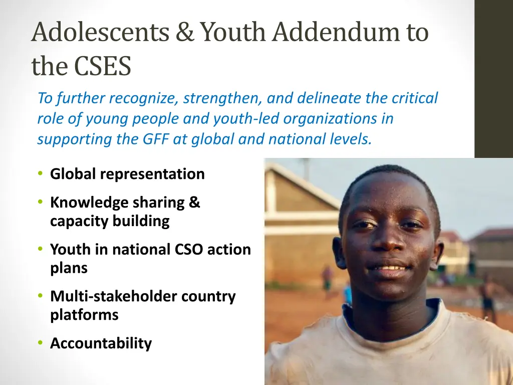 adolescents youth addendum to the cses