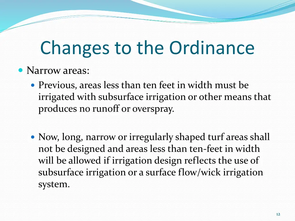 changes to the ordinance 3