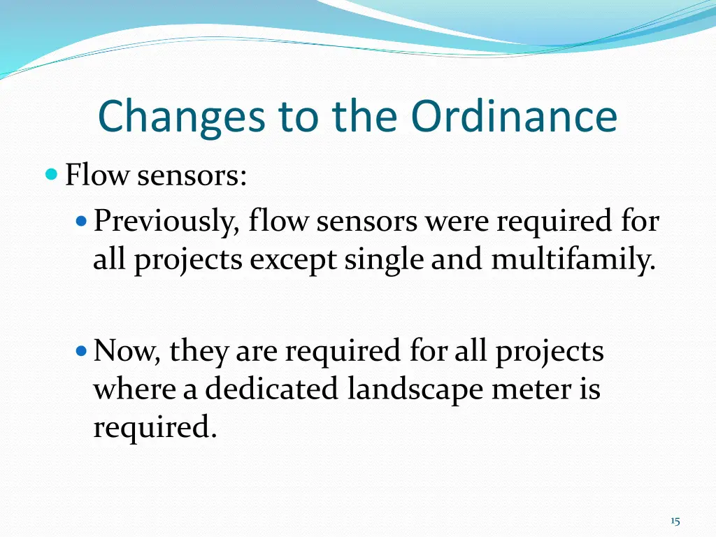 changes to the ordinance 6