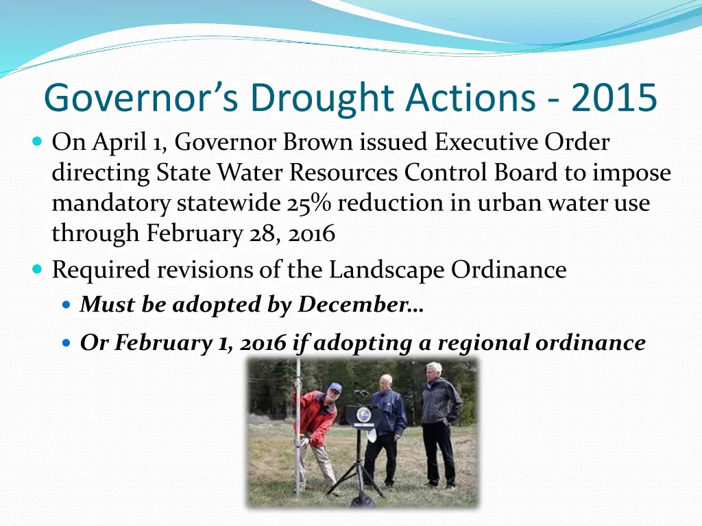 governor s drought actions 2015