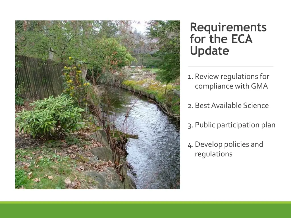 requirements for the eca update