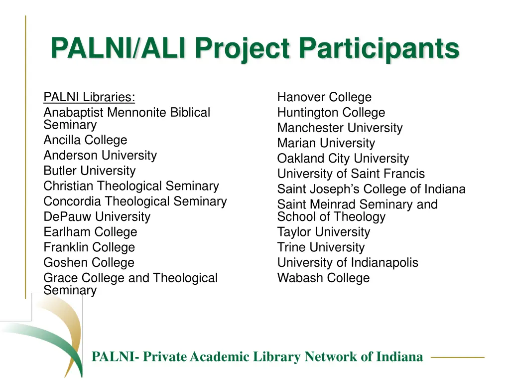 palni ali project participants