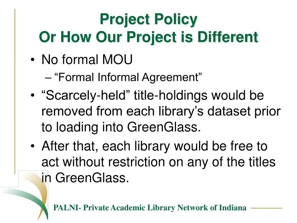 project policy