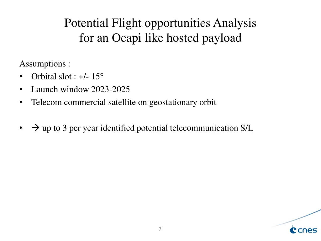 potential flight opportunities analysis