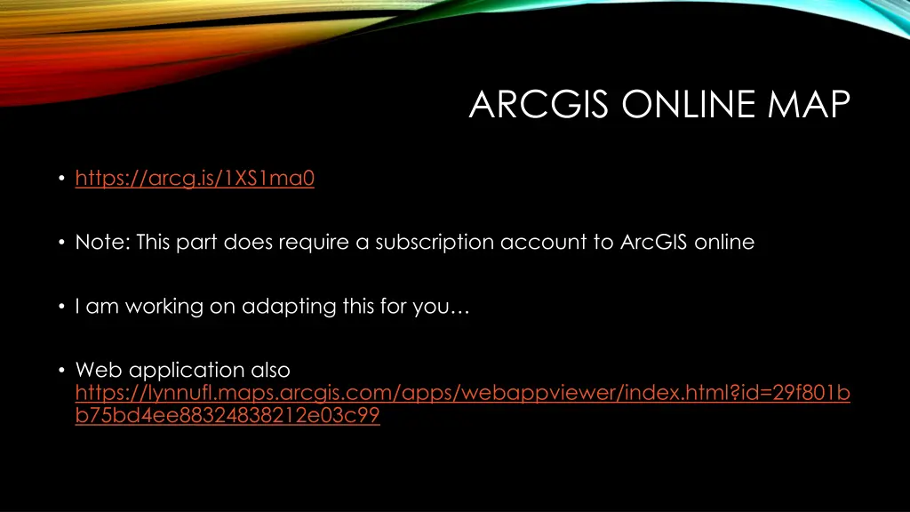 arcgis online map