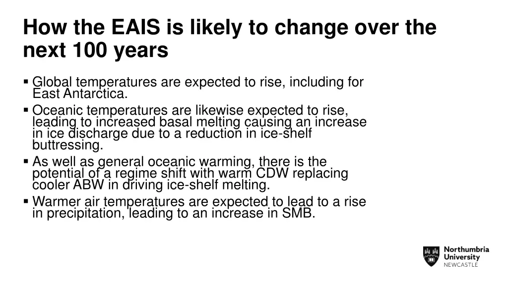 how the eais is likely to change over the next