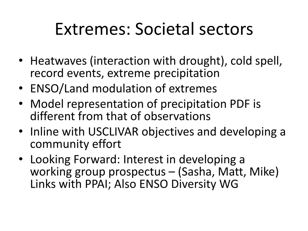 extremes societal sectors