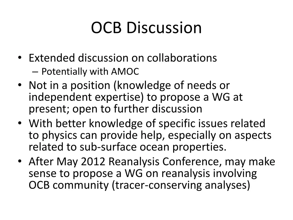 ocb discussion