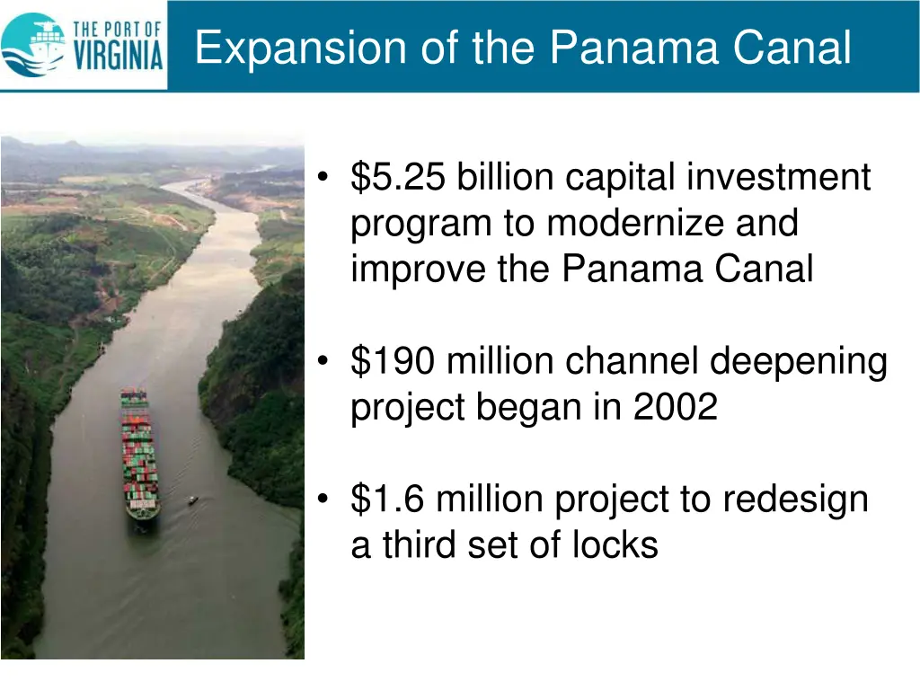 expansion of the panama canal