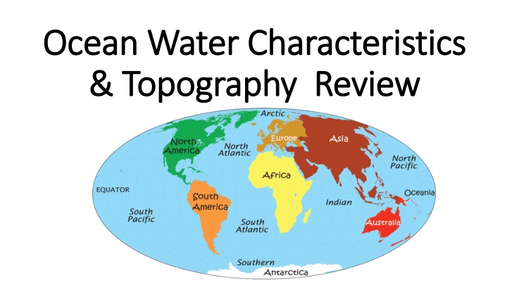 ocean water characteristics ocean water