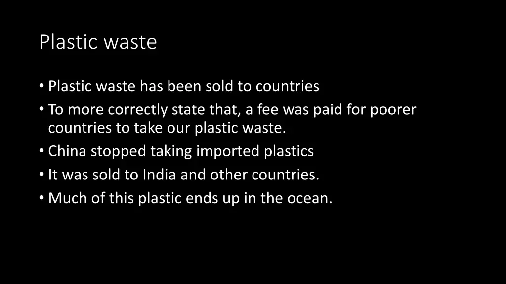 plastic waste