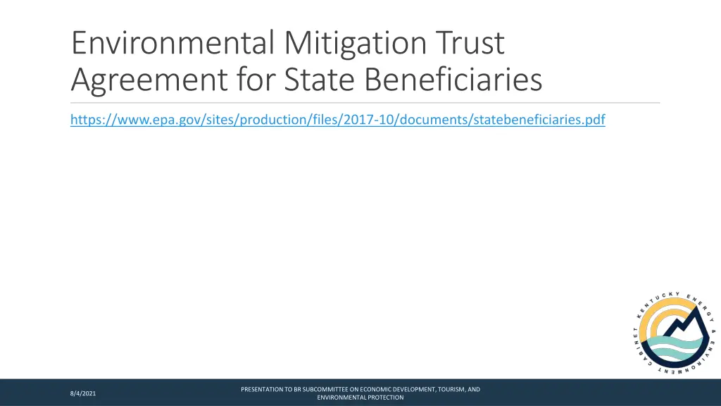 environmental mitigation trust agreement