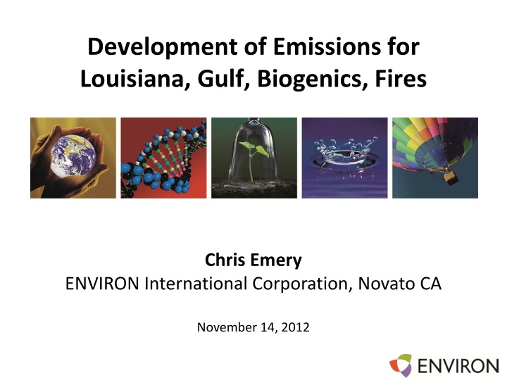 development of emissions for louisiana gulf