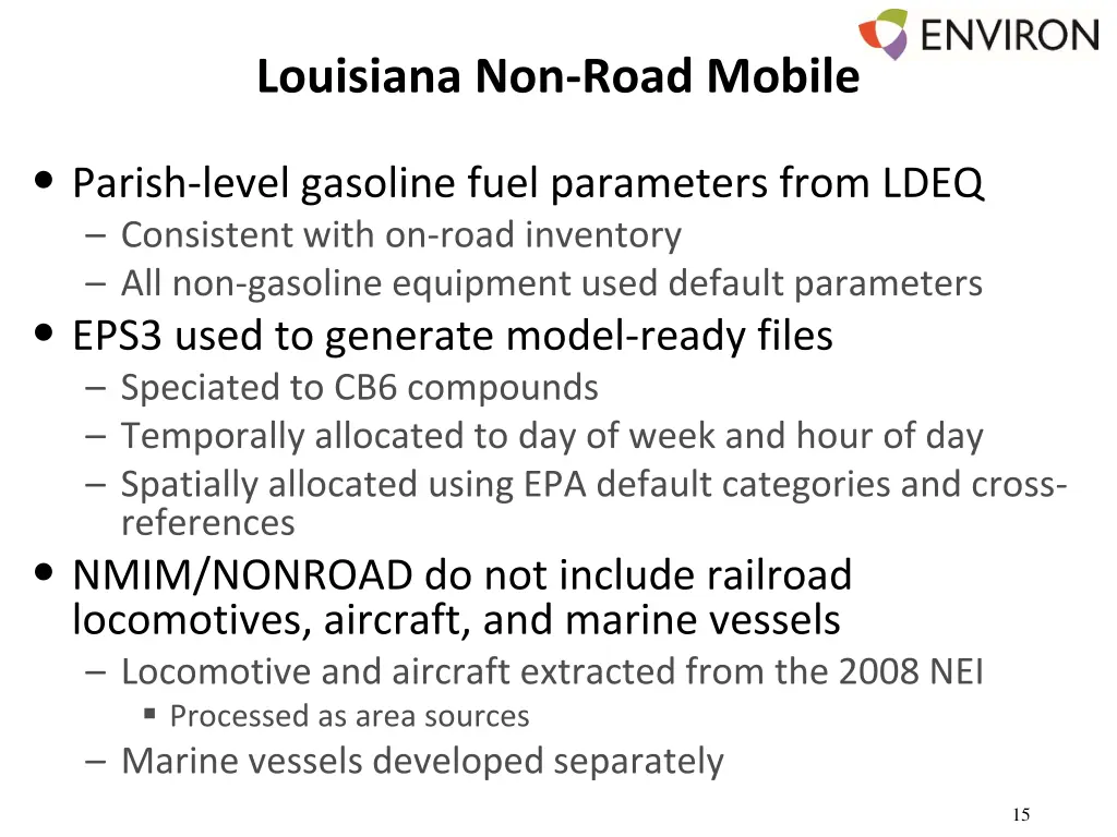 louisiana non road mobile 1