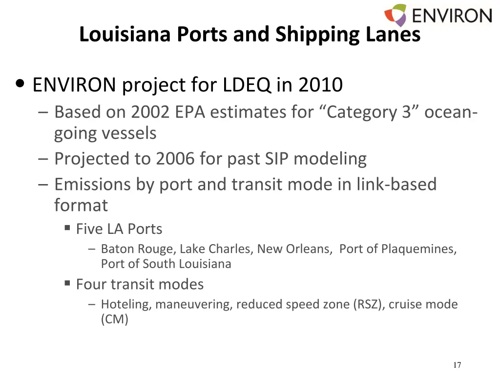 louisiana ports and shipping lanes