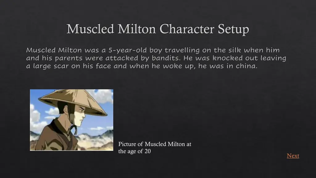 muscled milton character setup