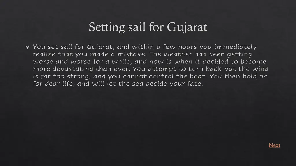 setting sail for gujarat