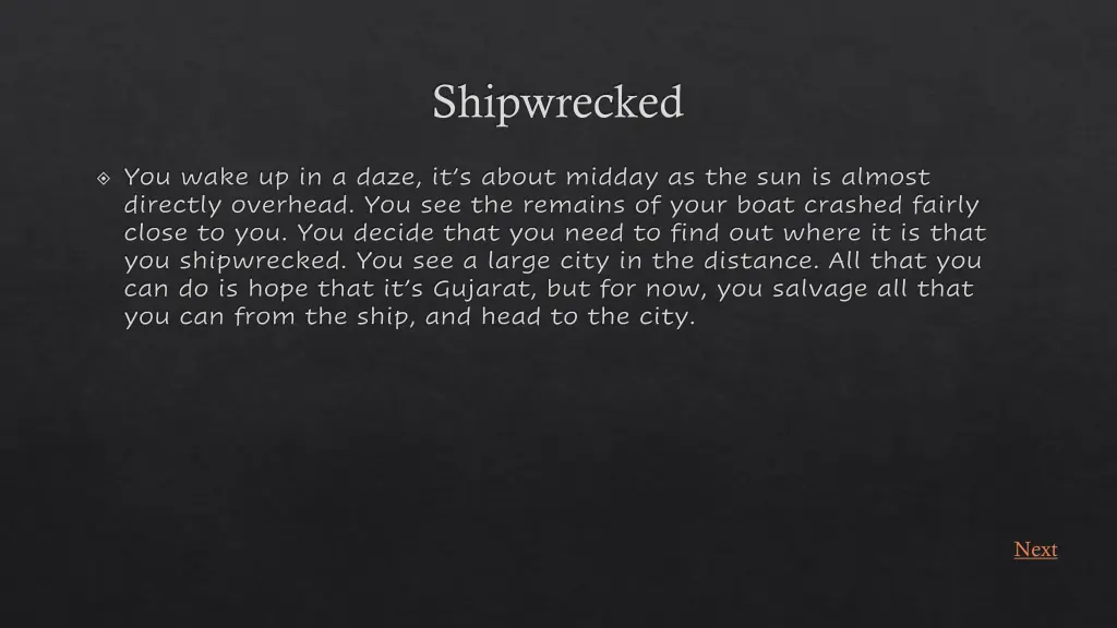 shipwrecked