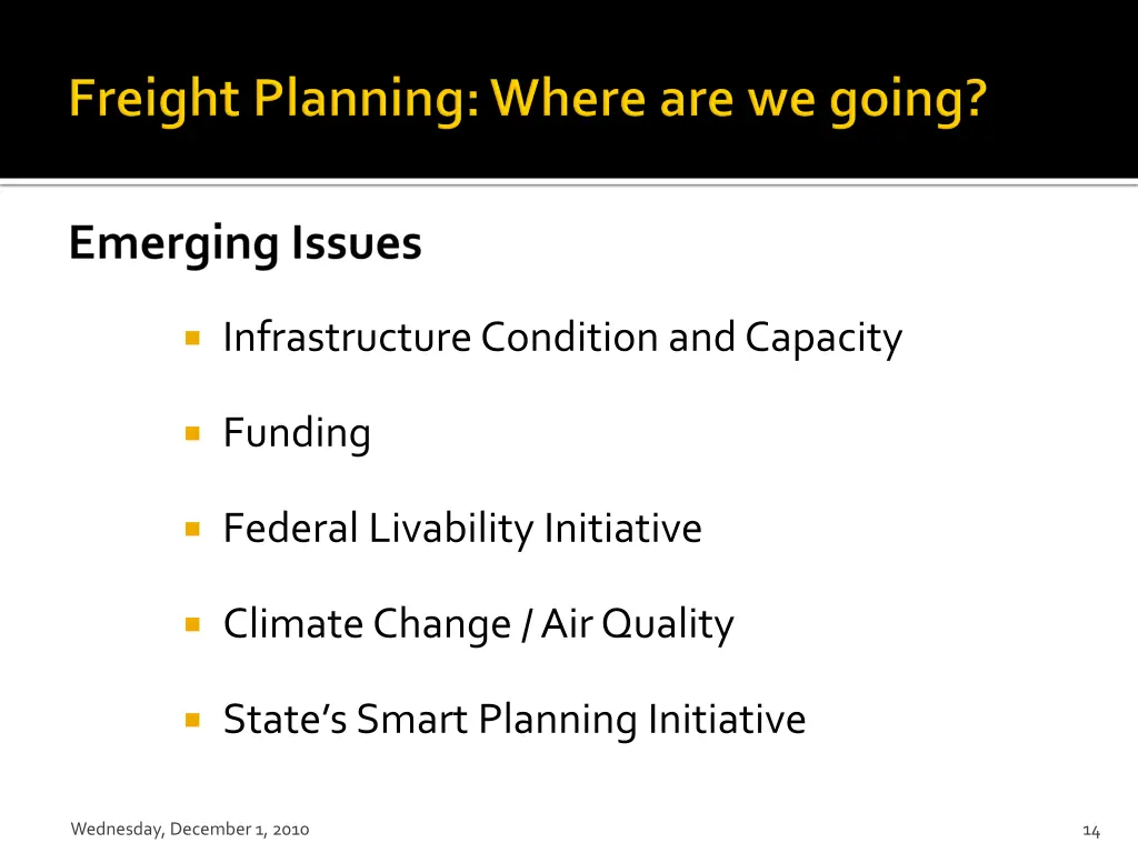 infrastructure condition and capacity