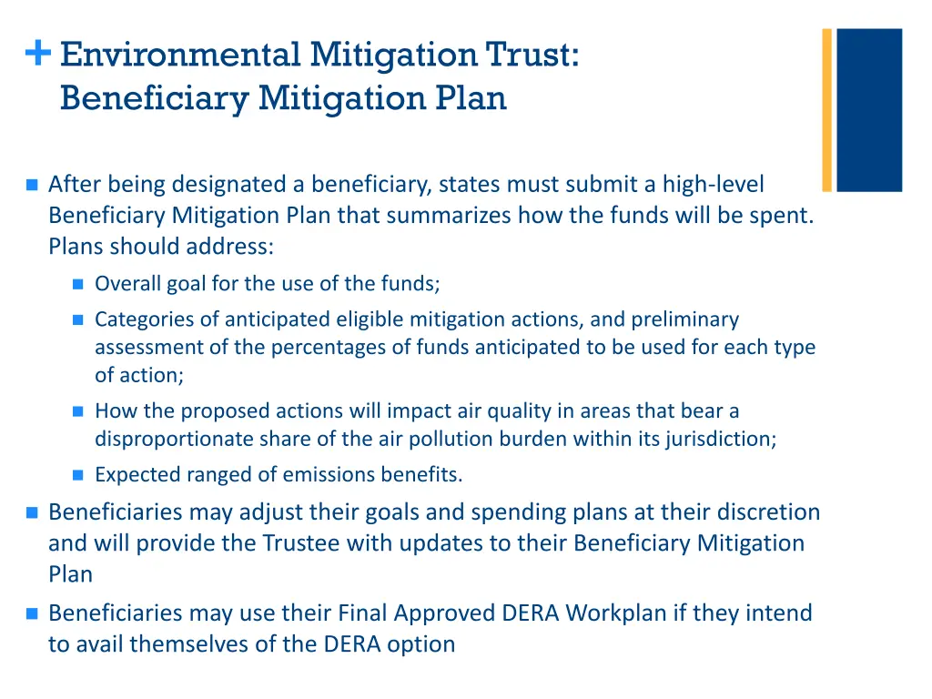 environmental mitigation trust beneficiary