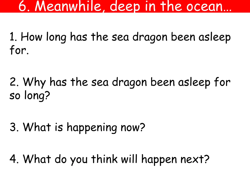 6 meanwhile deep in the ocean