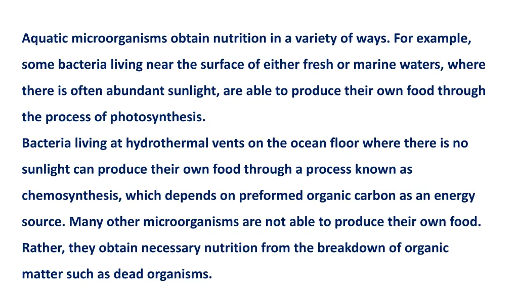 aquatic microorganisms obtain nutrition