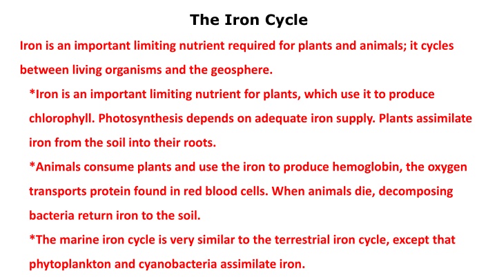 the iron cycle