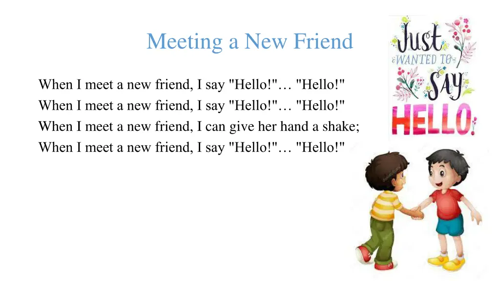 meeting a new friend