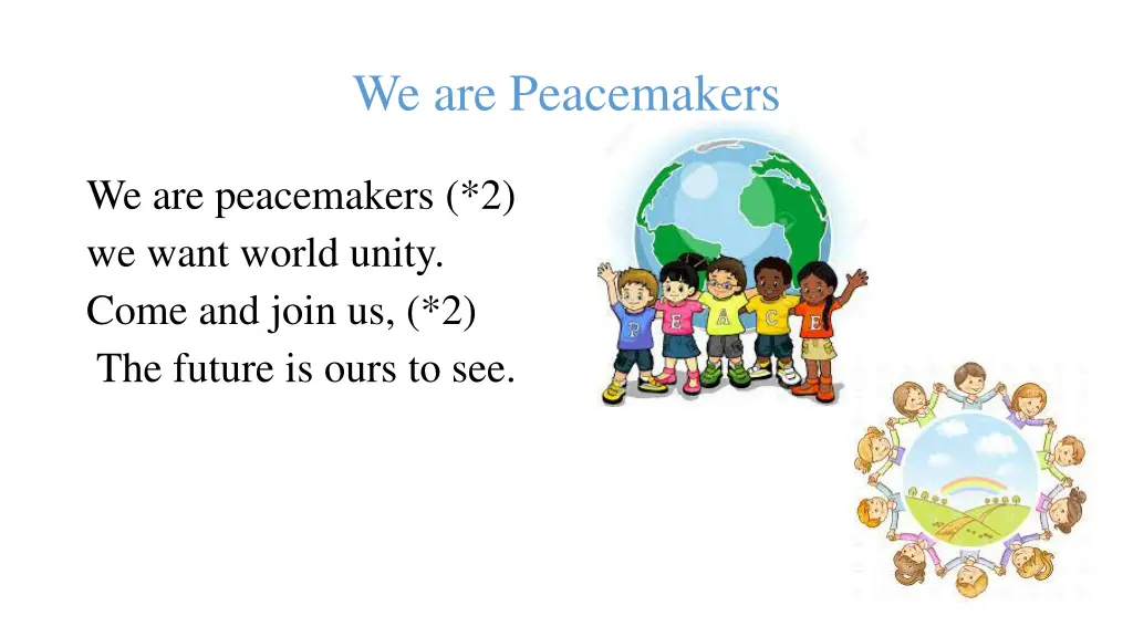 we are peacemakers