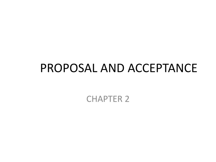 proposal and acceptance