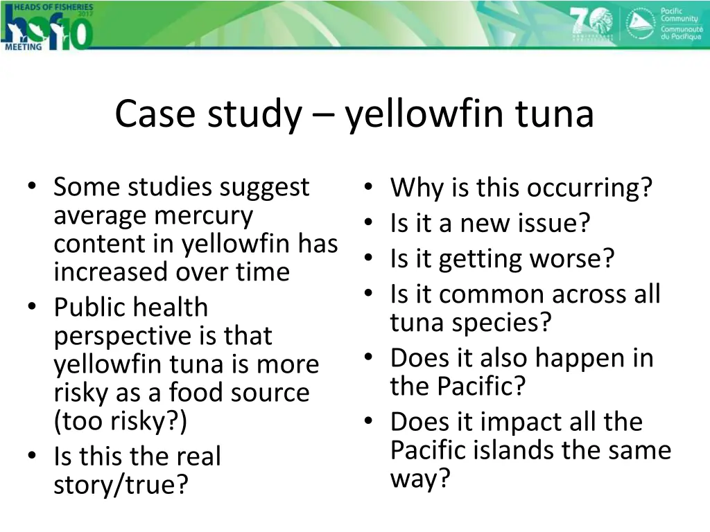 case study yellowfin tuna