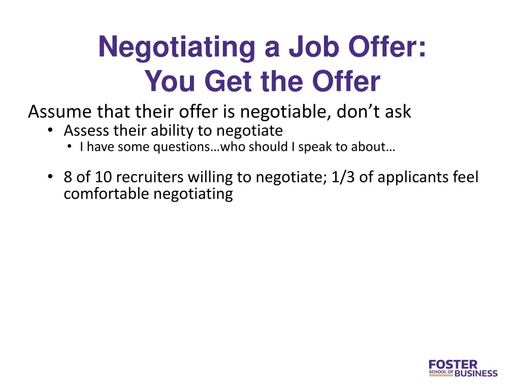 negotiating a job offer you get the offer assume