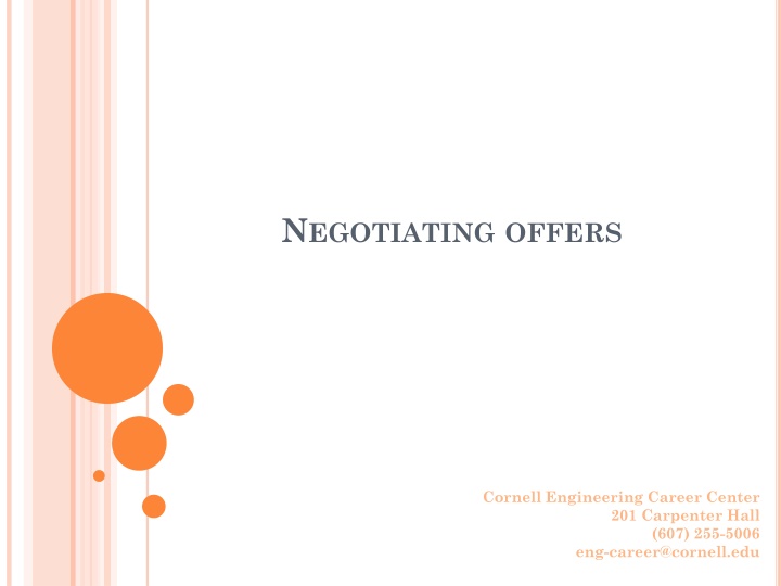 n egotiating offers