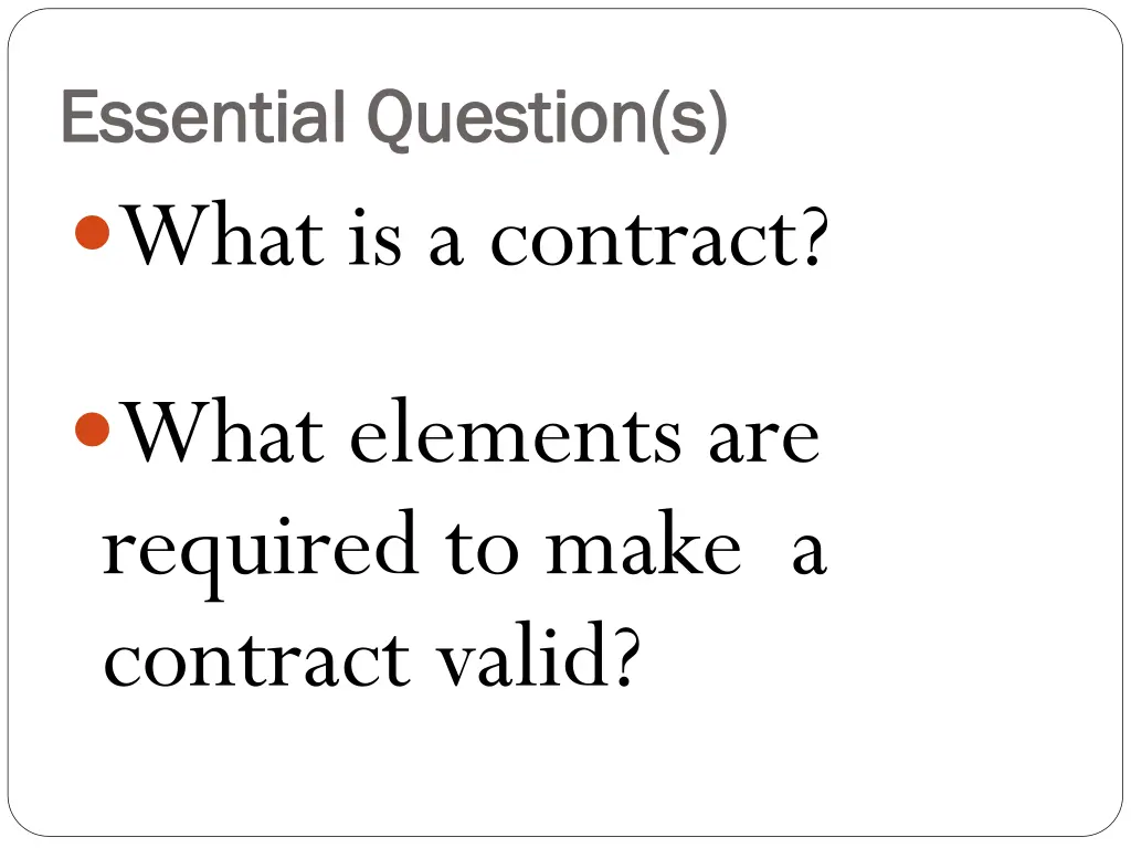 essential question s essential question s what