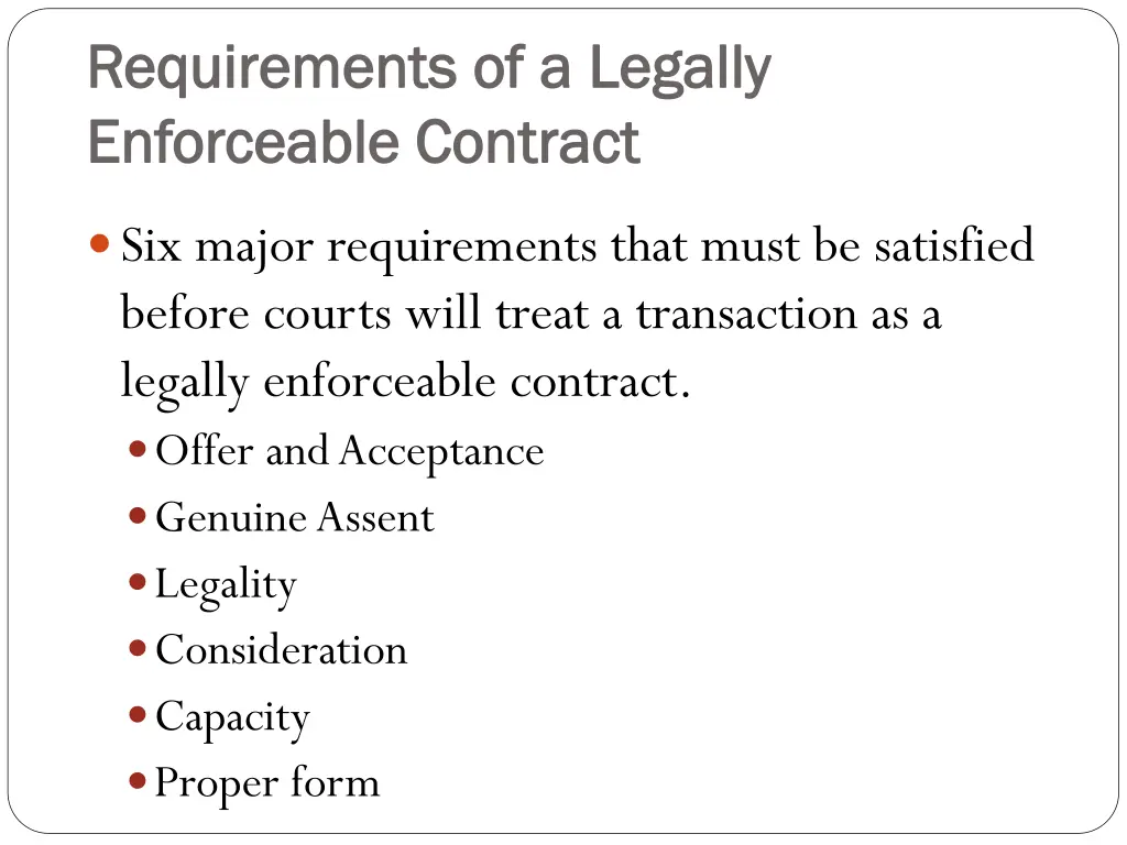 requirements of a legally requirements