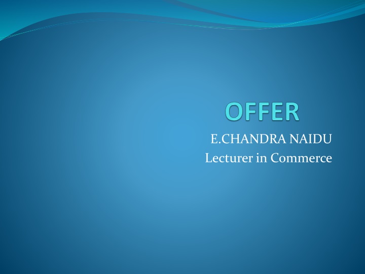 e chandra naidu lecturer in commerce