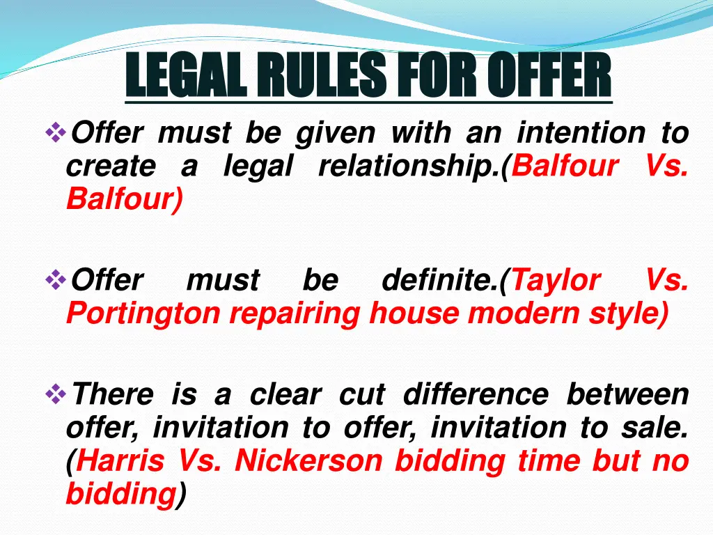 legal rules for offer legal rules for offer offer