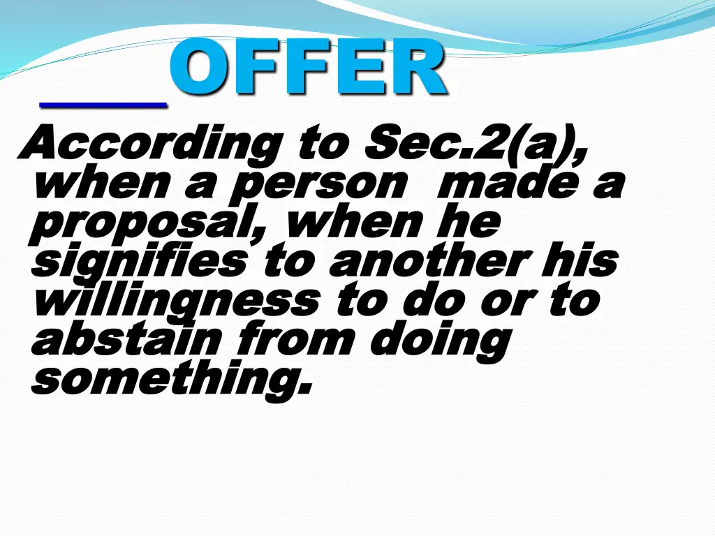 offer